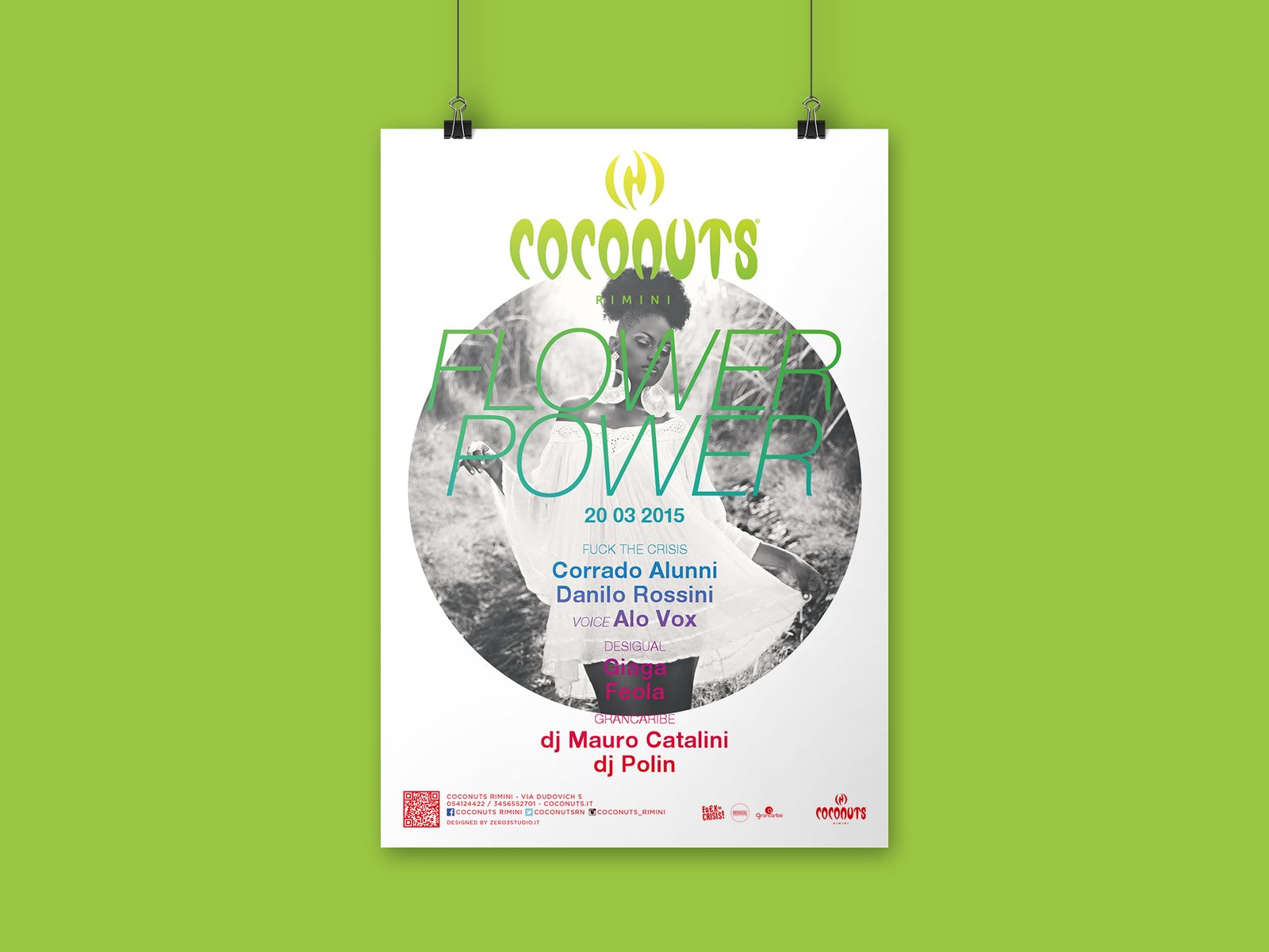 Coconuts Rimini — Flower Power event poster